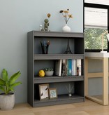 VidaXL Boekenkast/kamerscherm 100x30x103 cm massief grenenhout grijs