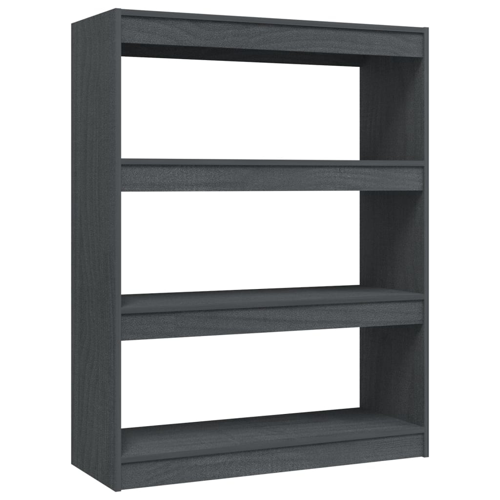 VidaXL Boekenkast/kamerscherm 100x30x103 cm massief grenenhout grijs