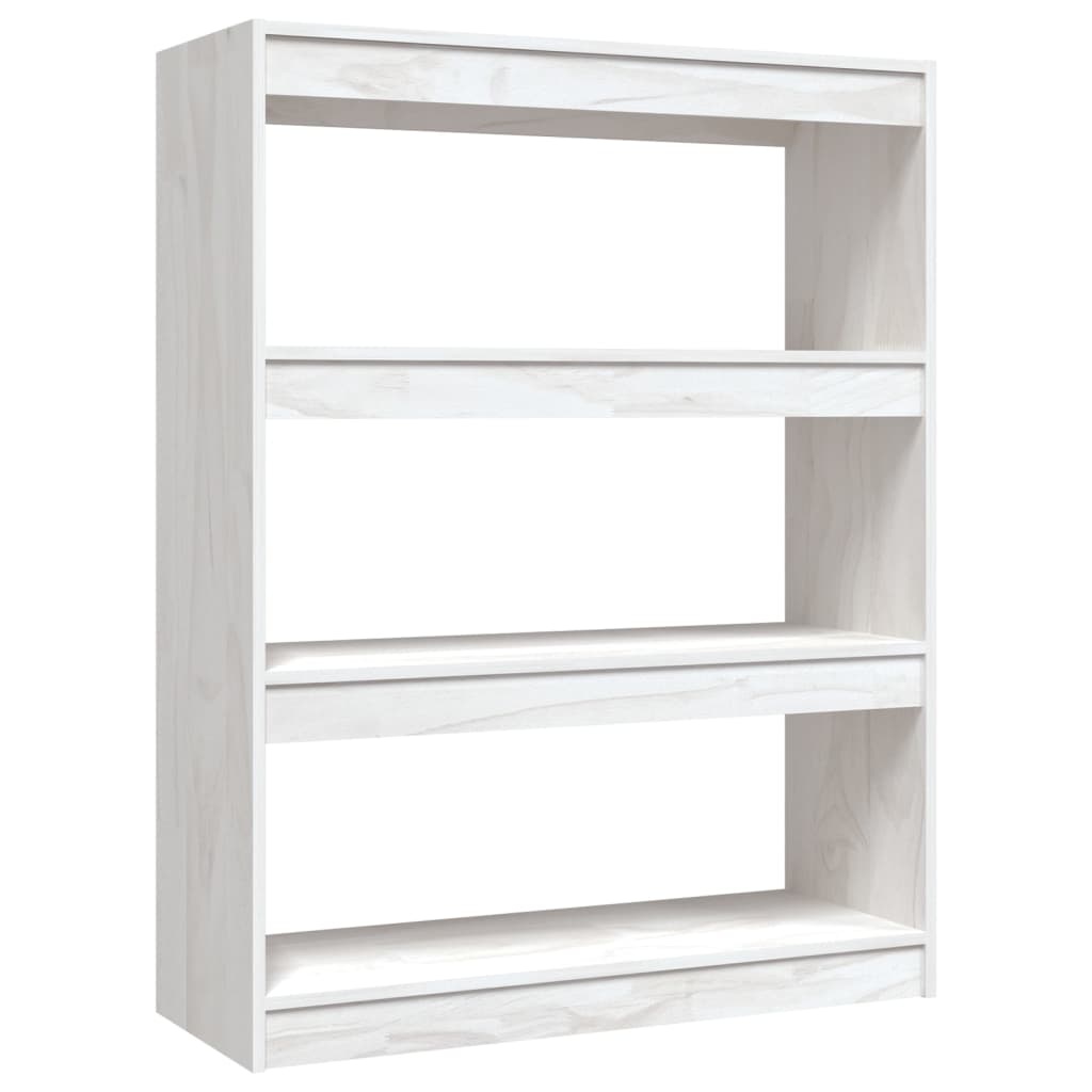 VidaXL Boekenkast/kamerscherm 100x30x103 cm massief grenenhout wit