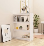 vidaXL Boekenkast/kamerscherm 100x30x103 cm massief grenenhout wit