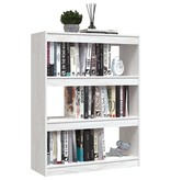 vidaXL Boekenkast/kamerscherm 100x30x103 cm massief grenenhout wit