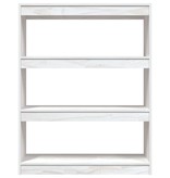 VidaXL Boekenkast/kamerscherm 100x30x103 cm massief grenenhout wit