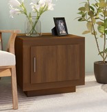 VidaXL Salontafel 51x50x45 cm bewerkt hout bruineikenkleurig