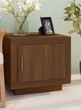 VidaXL Salontafel 51x50x45 cm bewerkt hout bruineikenkleurig
