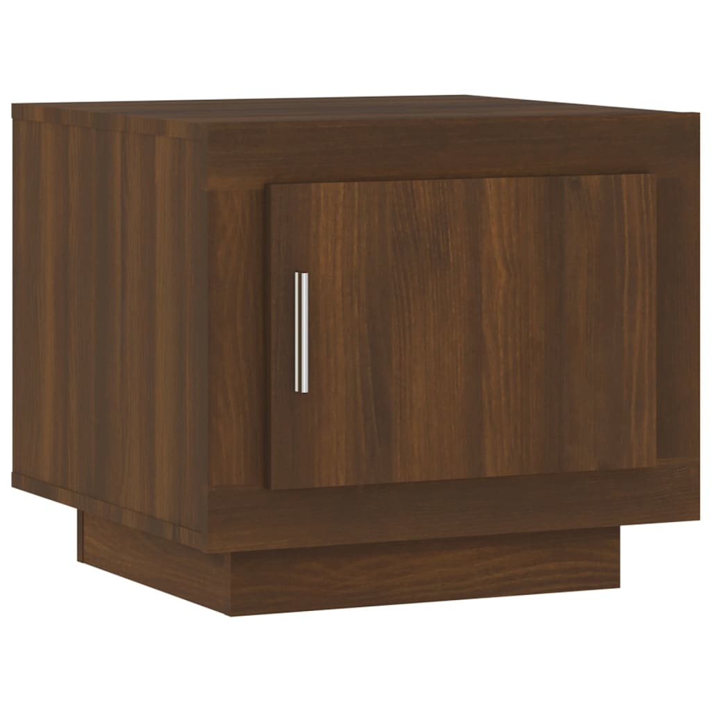 VidaXL Salontafel 51x50x45 cm bewerkt hout bruineikenkleurig