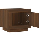VidaXL Salontafel 51x50x45 cm bewerkt hout bruineikenkleurig