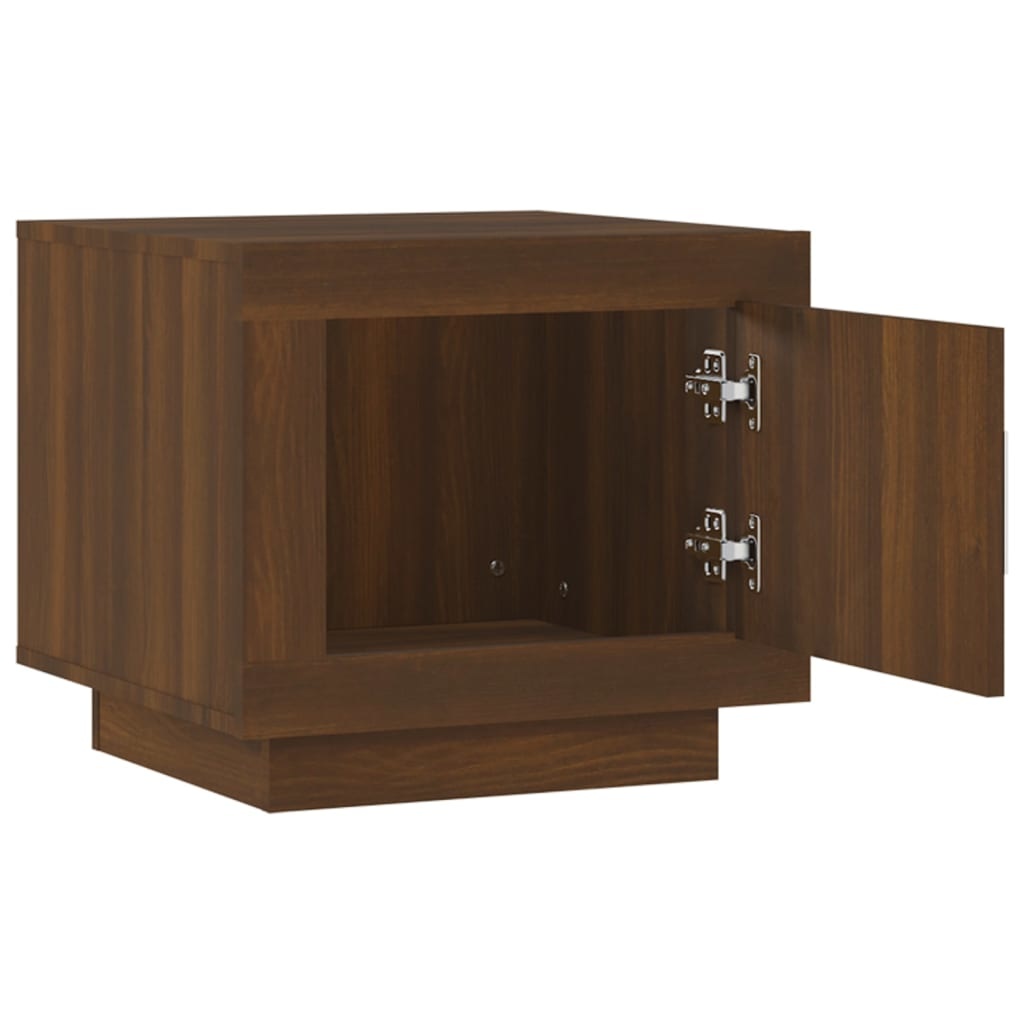 VidaXL Salontafel 51x50x45 cm bewerkt hout bruineikenkleurig