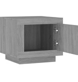 VidaXL Salontafel 51x50x45 cm bewerkt hout grijs sonoma eikenkleurig