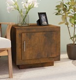 VidaXL Salontafel 51x50x45 cm bewerkt hout gerookt eikenkleurig