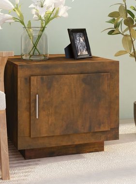 VidaXL Salontafel 51x50x45 cm bewerkt hout gerookt eikenkleurig