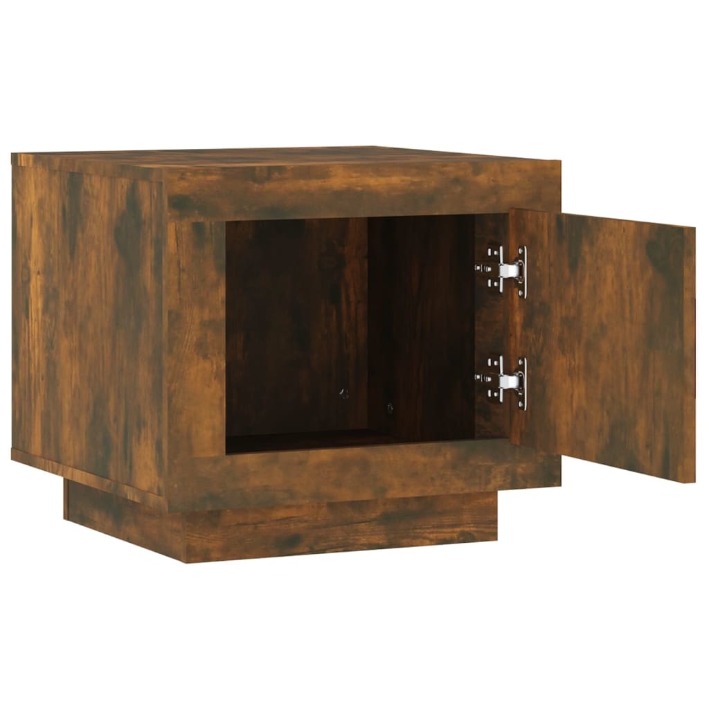 VidaXL Salontafel 51x50x45 cm bewerkt hout gerookt eikenkleurig