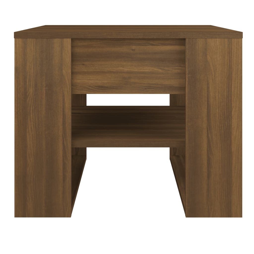 VidaXL Salontafel 55,5x55x45 cm bewerkt hout bruineikenkleurig
