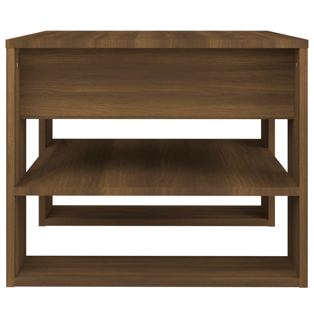 VidaXL Salontafel 55,5x55x45 cm bewerkt hout bruineikenkleurig