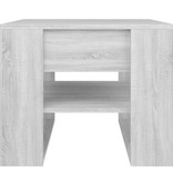 VidaXL Salontafel 55,5x55x45 cm bewerkt hout grijs sonoma eikenkleurig