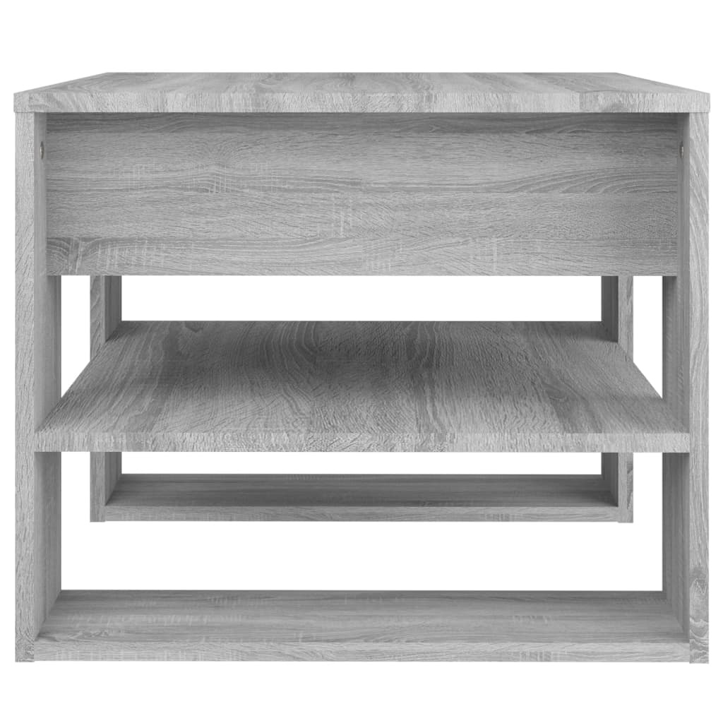 VidaXL Salontafel 55,5x55x45 cm bewerkt hout grijs sonoma eikenkleurig