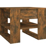 vidaXL Salontafel 55,5x55x45 cm bewerkt hout gerookt eikenkleurig