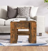 VidaXL Salontafel 55,5x55x45 cm bewerkt hout gerookt eikenkleurig