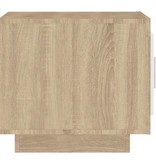 VidaXL Salontafel 51x50x45 cm bewerkt hout wit en sonoma eikenkleurig