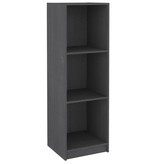 vidaXL Boekenkast/kamerscherm 36x33x110 cm massief grenenhout grijs