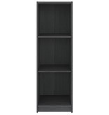 vidaXL Boekenkast/kamerscherm 36x33x110 cm massief grenenhout grijs