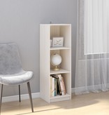 vidaXL Boekenkast/kamerscherm 36x33x110 cm massief grenenhout wit