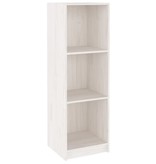 vidaXL Boekenkast/kamerscherm 36x33x110 cm massief grenenhout wit