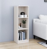 vidaXL Boekenkast/kamerscherm 36x33x110 cm massief grenenhout wit