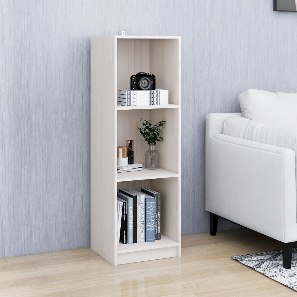 vidaXL Boekenkast/kamerscherm 36x33x110 cm massief grenenhout wit