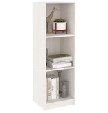 vidaXL Boekenkast/kamerscherm 36x33x110 cm massief grenenhout wit