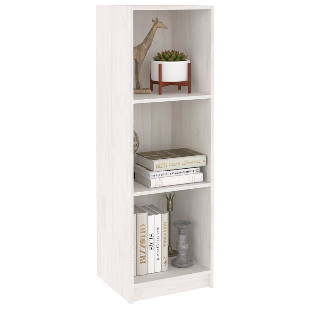 vidaXL Boekenkast/kamerscherm 36x33x110 cm massief grenenhout wit