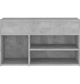 VidaXL Schoenenbank 80x30x45 cm spaanplaat betongrijs