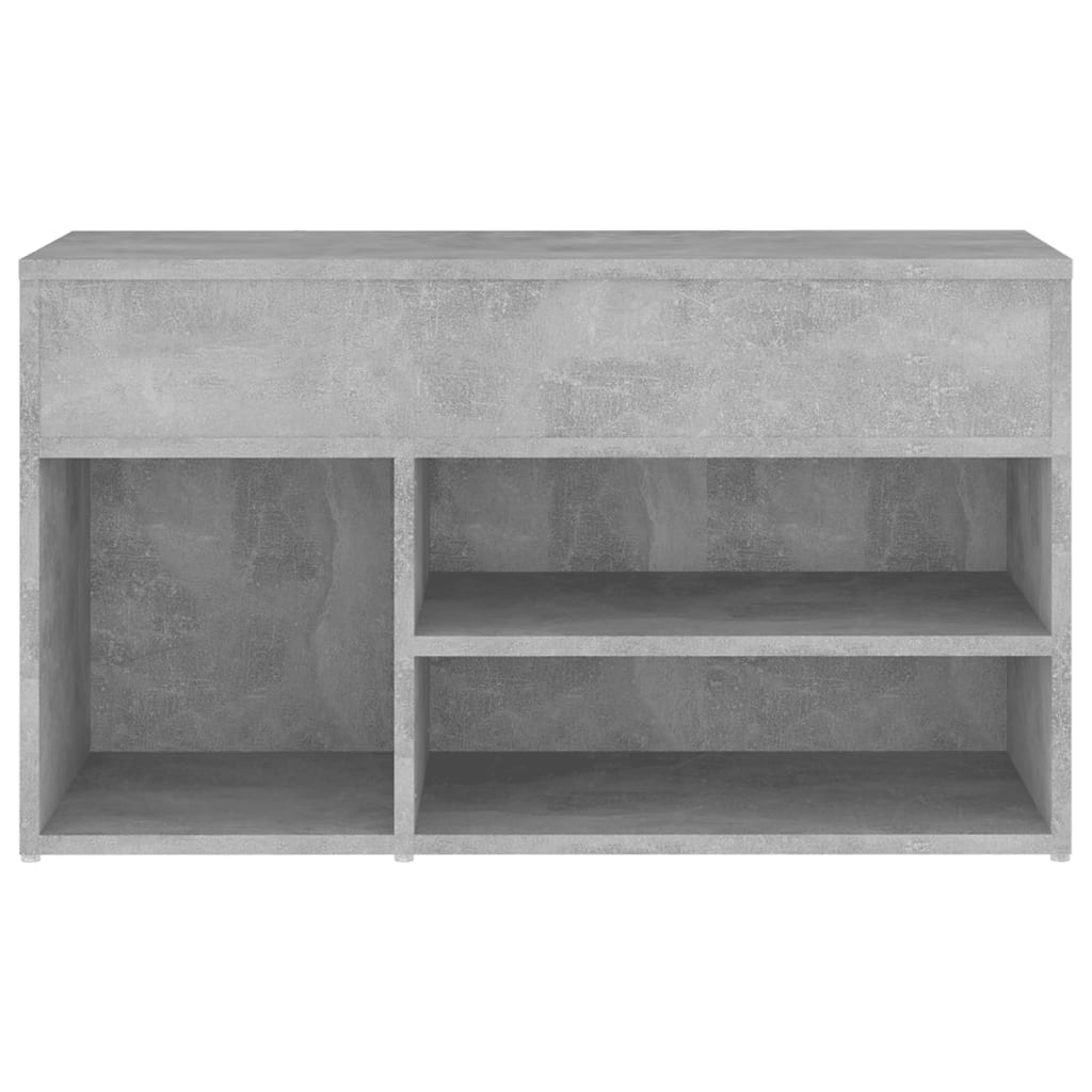 VidaXL Schoenenbank 80x30x45 cm spaanplaat betongrijs