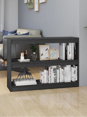 vidaXL Boekenkast/kamerscherm 100x30x71,5 cm grenenhout grijs