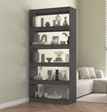 vidaXL Boekenkast/kamerscherm 80x30x167,4 cm massief grenenhout grijs