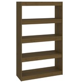 vidaXL Boekenkast/kamerscherm 80x30x135,5 cm grenenhout honingbruin