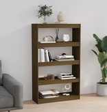 vidaXL Boekenkast/kamerscherm 80x30x135,5 cm grenenhout honingbruin