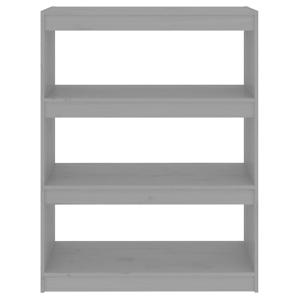 VidaXL Boekenkast/kamerscherm 80x30x103,5 cm massief grenenhout grijs