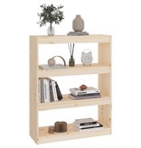 vidaXL Boekenkast/kamerscherm 80x30x103,5 cm massief grenenhout