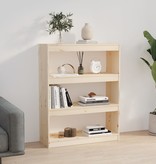 vidaXL Boekenkast/kamerscherm 80x30x103,5 cm massief grenenhout