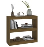 vidaXL Boekenkast/kamerscherm 80x30x71,5 cm grenenhout honingbruin