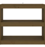 vidaXL Boekenkast/kamerscherm 80x30x71,5 cm grenenhout honingbruin