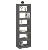 vidaXL Boekenkast/kamerscherm 60x30x199,5 cm massief grenenhout grijs