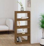 vidaXL Boekenkast/kamerscherm 60x30x135,5 cm grenenhout honingbruin