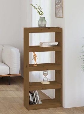 vidaXL Boekenkast/kamerscherm 60x30x135,5 cm grenenhout honingbruin