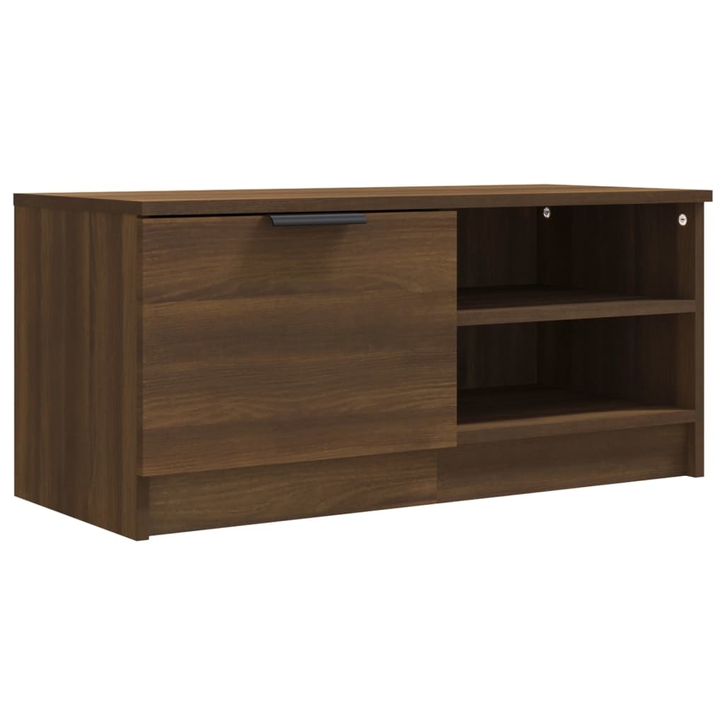 vidaXL Tv-meubel 80x35x36,5 cm bewerkt hout bruineikenkleurig