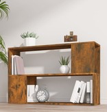 vidaXL Boekenkast 100x24x63 cm bewerkt hout gerookt eikenkleurig