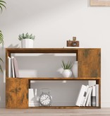 vidaXL Boekenkast 100x24x63 cm bewerkt hout gerookt eikenkleurig