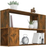 vidaXL Boekenkast 100x24x63 cm bewerkt hout gerookt eikenkleurig