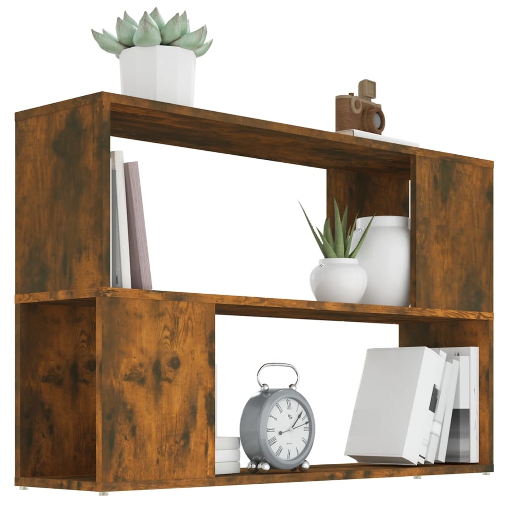 vidaXL Boekenkast 100x24x63 cm bewerkt hout gerookt eikenkleurig