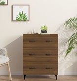 VidaXL Dressoir 69,5x34x90 cm bewerkt hout bruineikenkleurig